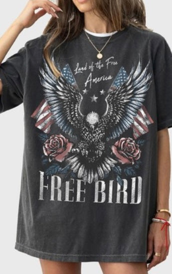 Free Bird America Oversized Tee