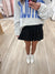 Serves Up Black Mini Skort