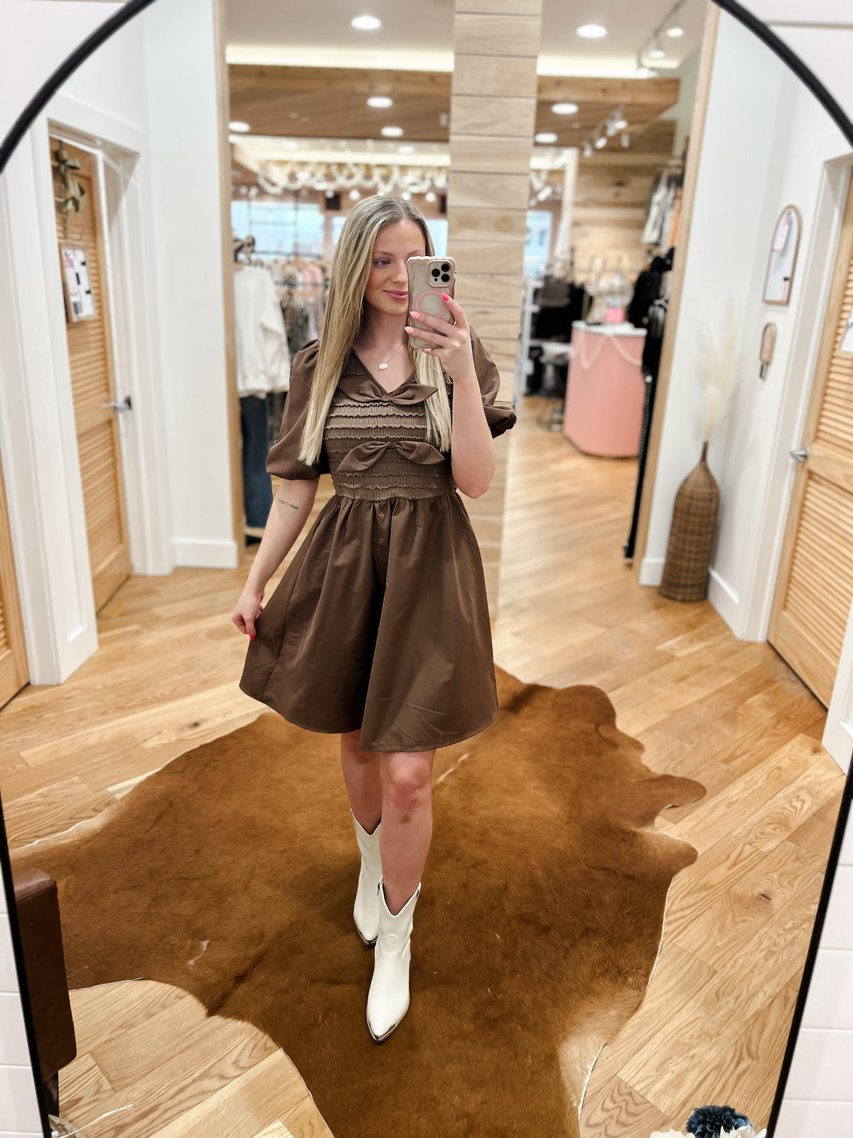 Espresso Bow Dress