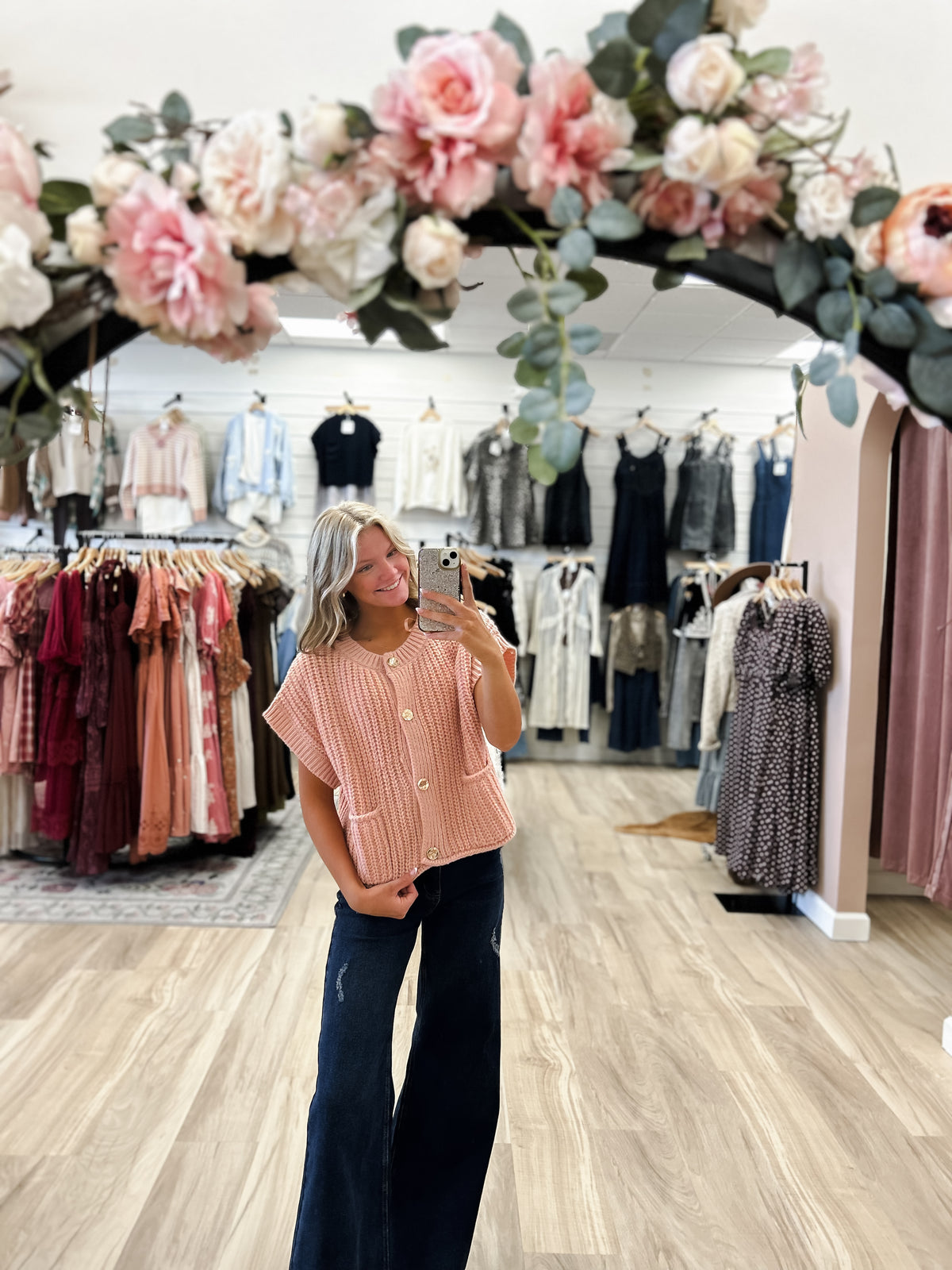 Pink Golden Touch Cardigan