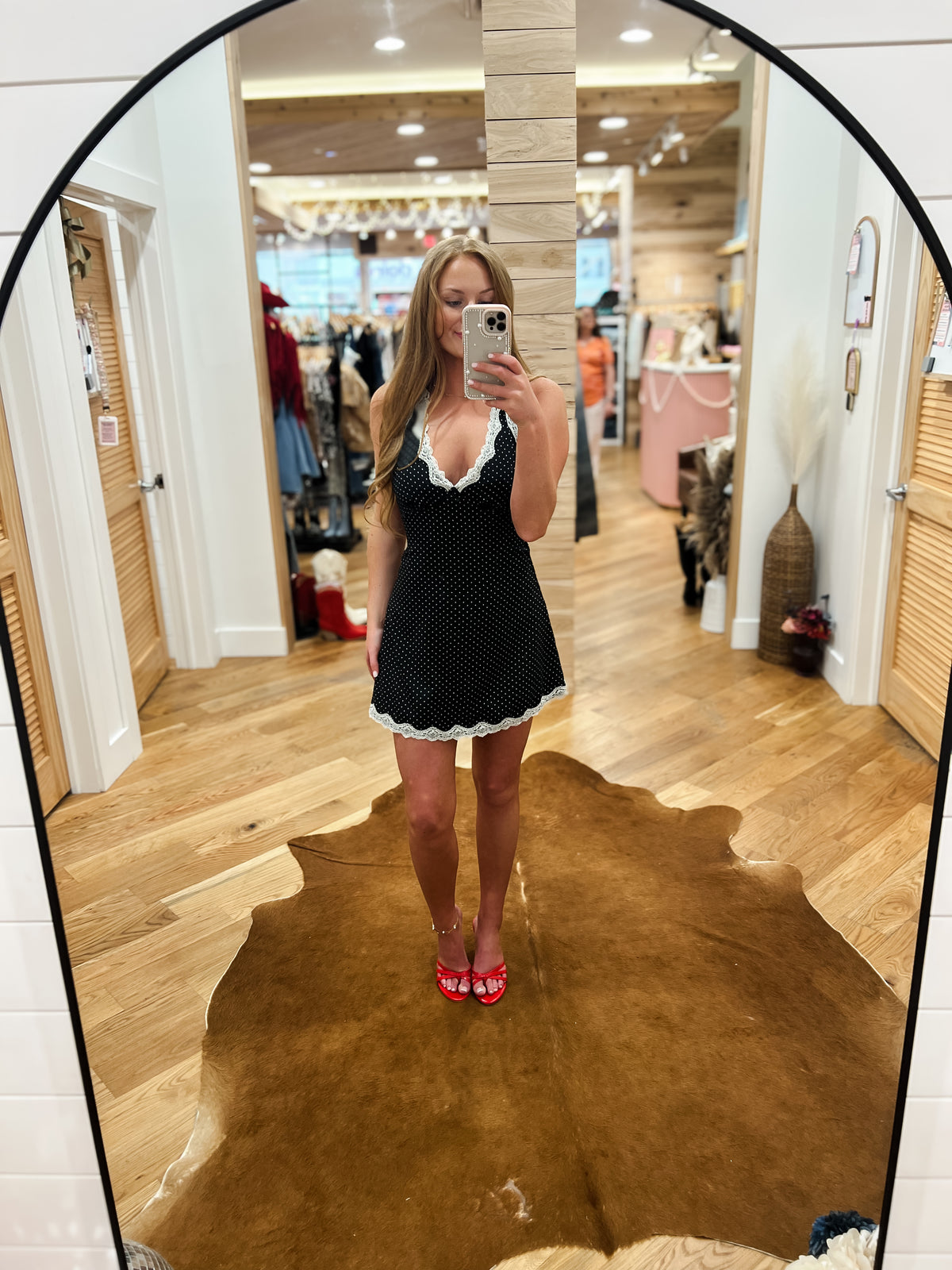 Black Dot Mini Dress