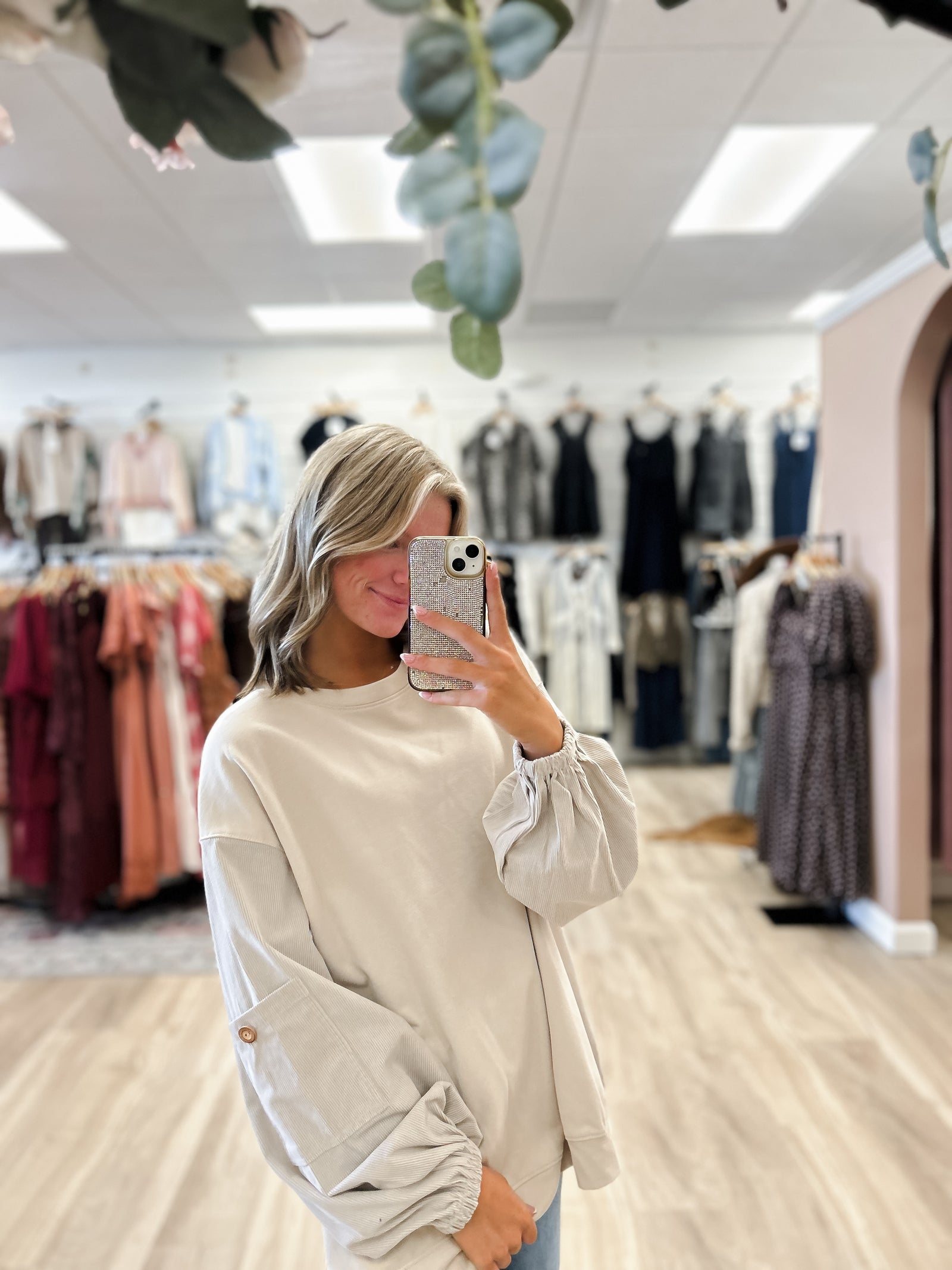 Hannah Sweatshirt-Taupe