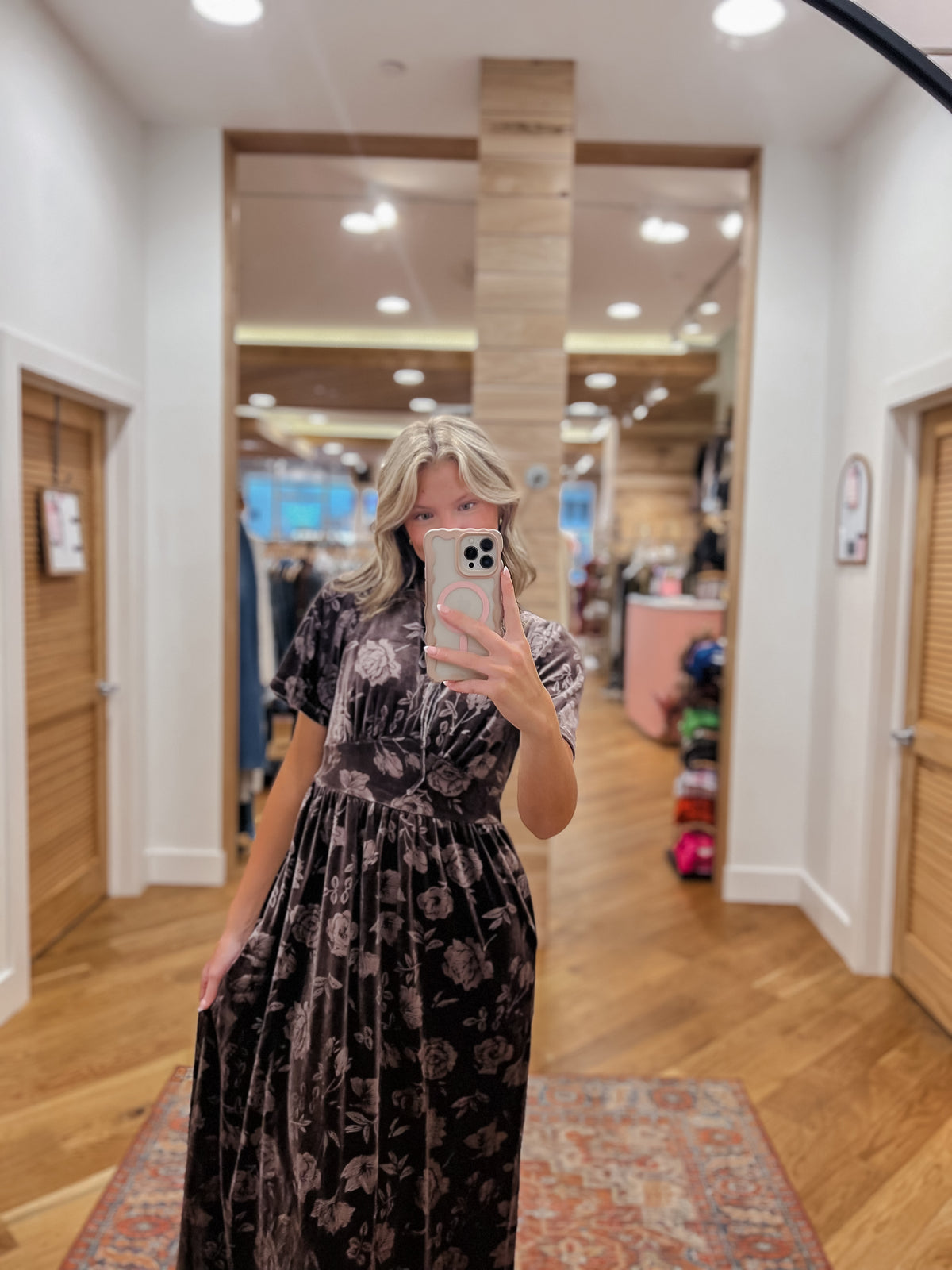 Velvet Rosewood Dress