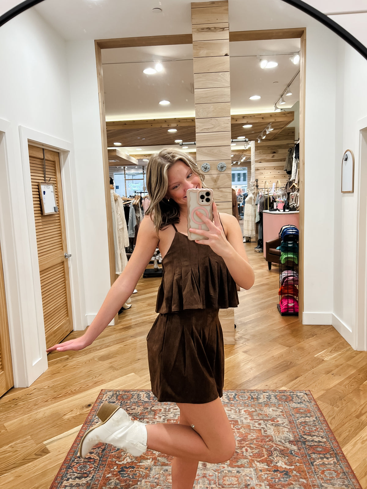 Rodeo Romance Brown Skort