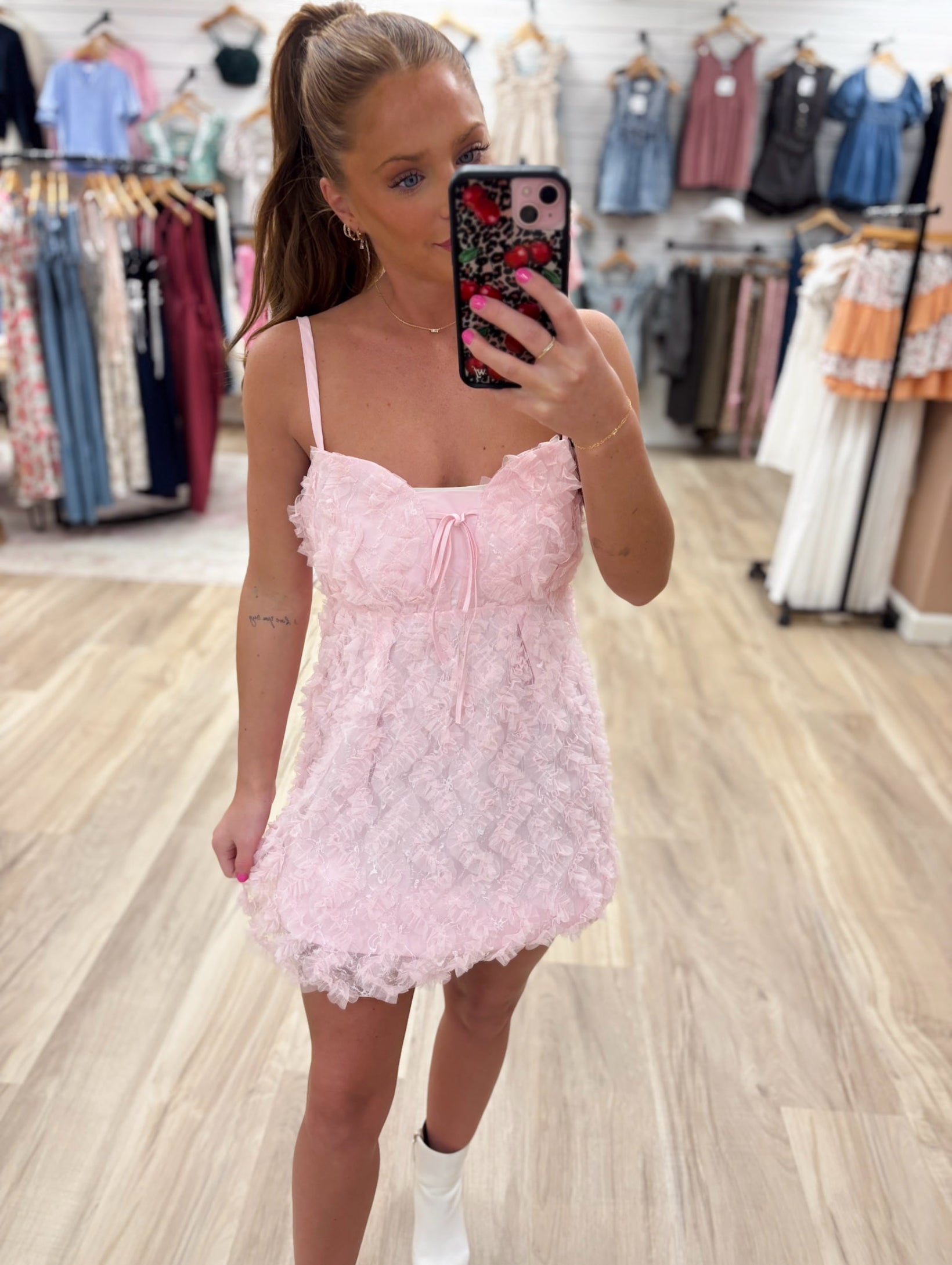 Cloud Kiss Pink Mini Dress