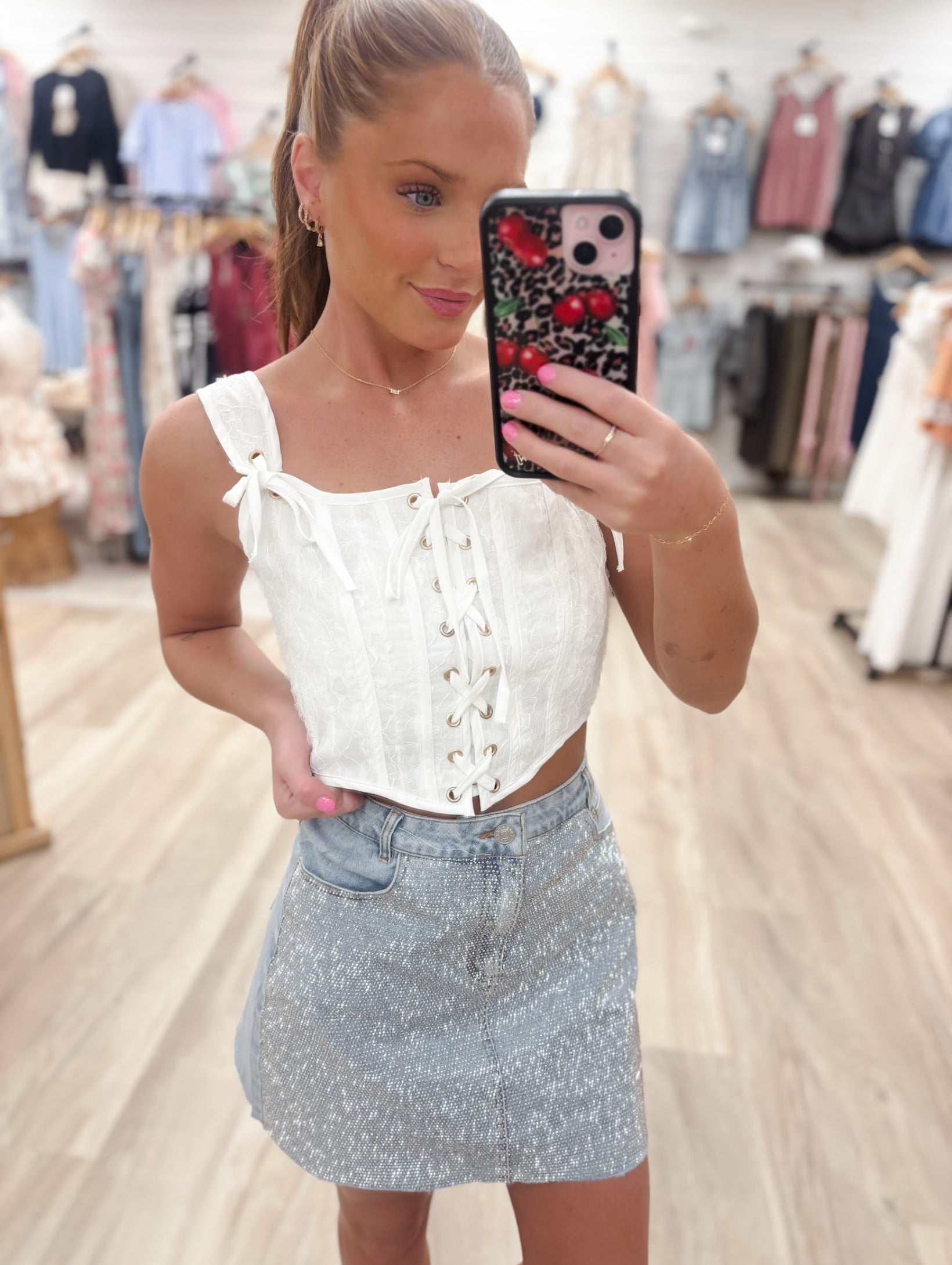 Tied with Love Off White Top