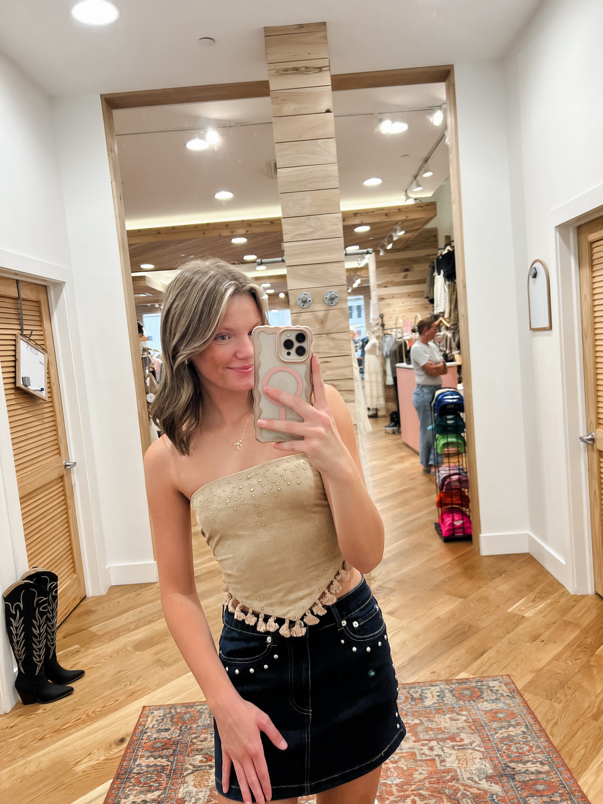 Frontier Fringe Tied Top