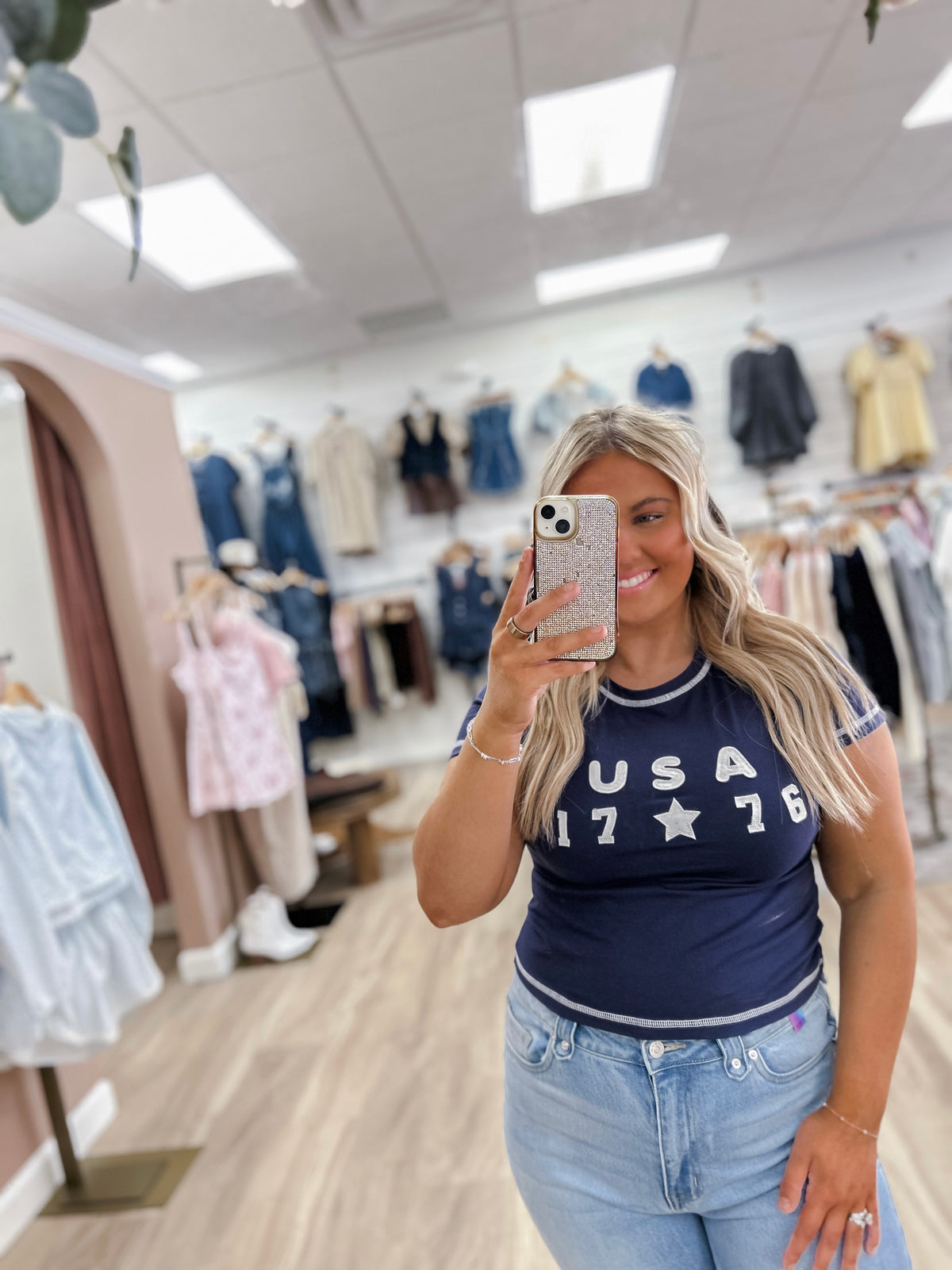 The Navy Liberty Star 1776 Tee