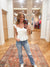 Tamra White Ruffle Top