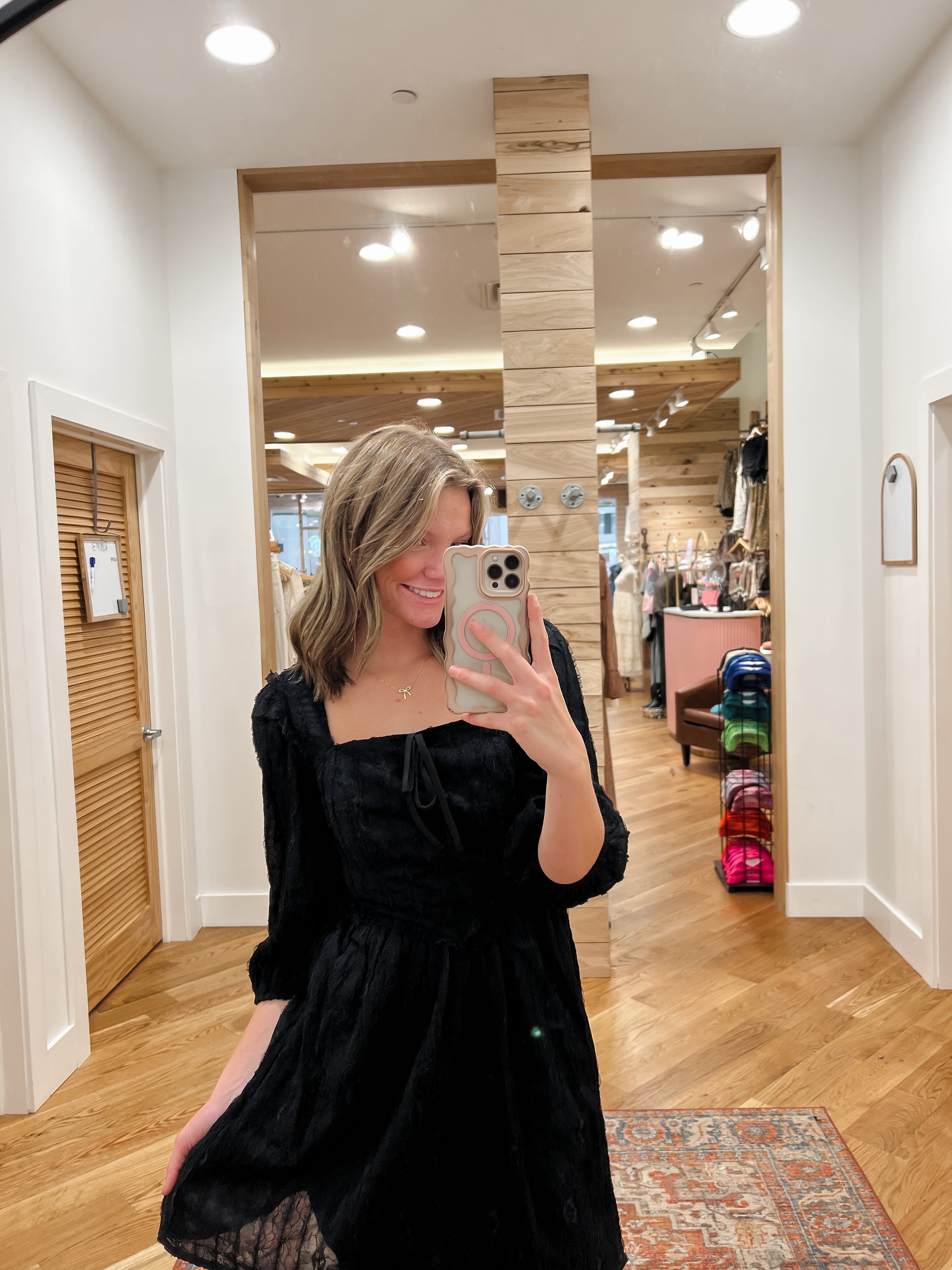 Lace Embrace Black Dress