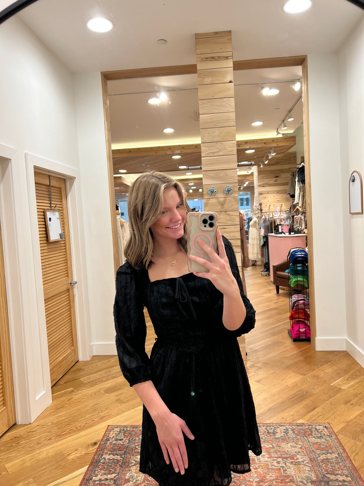 Lace Embrace Black Dress