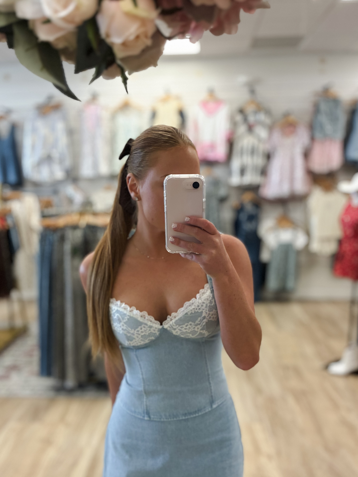 Vintage Lace Denim Top