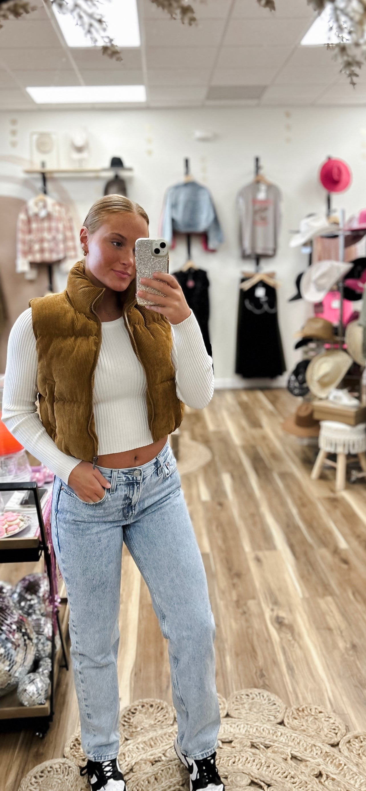 Bailey Camel Puffer Vest