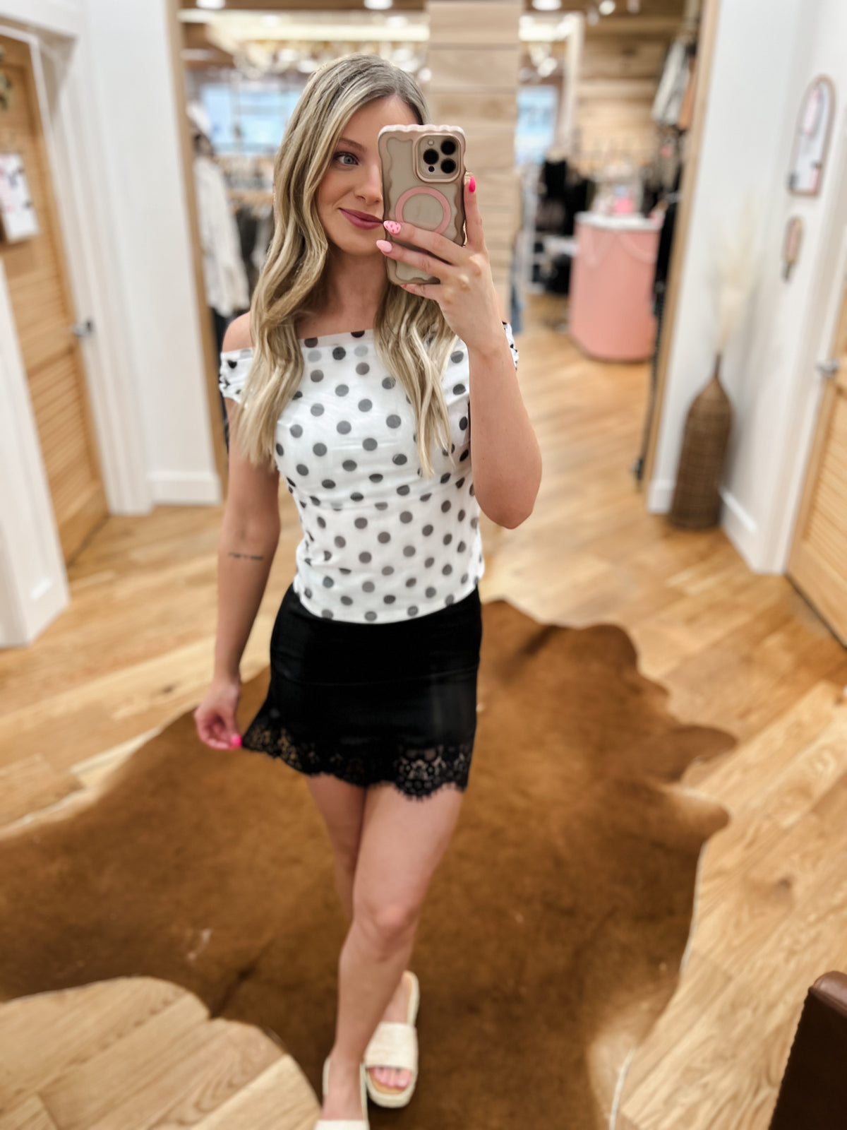 White Polka Dot Date Night