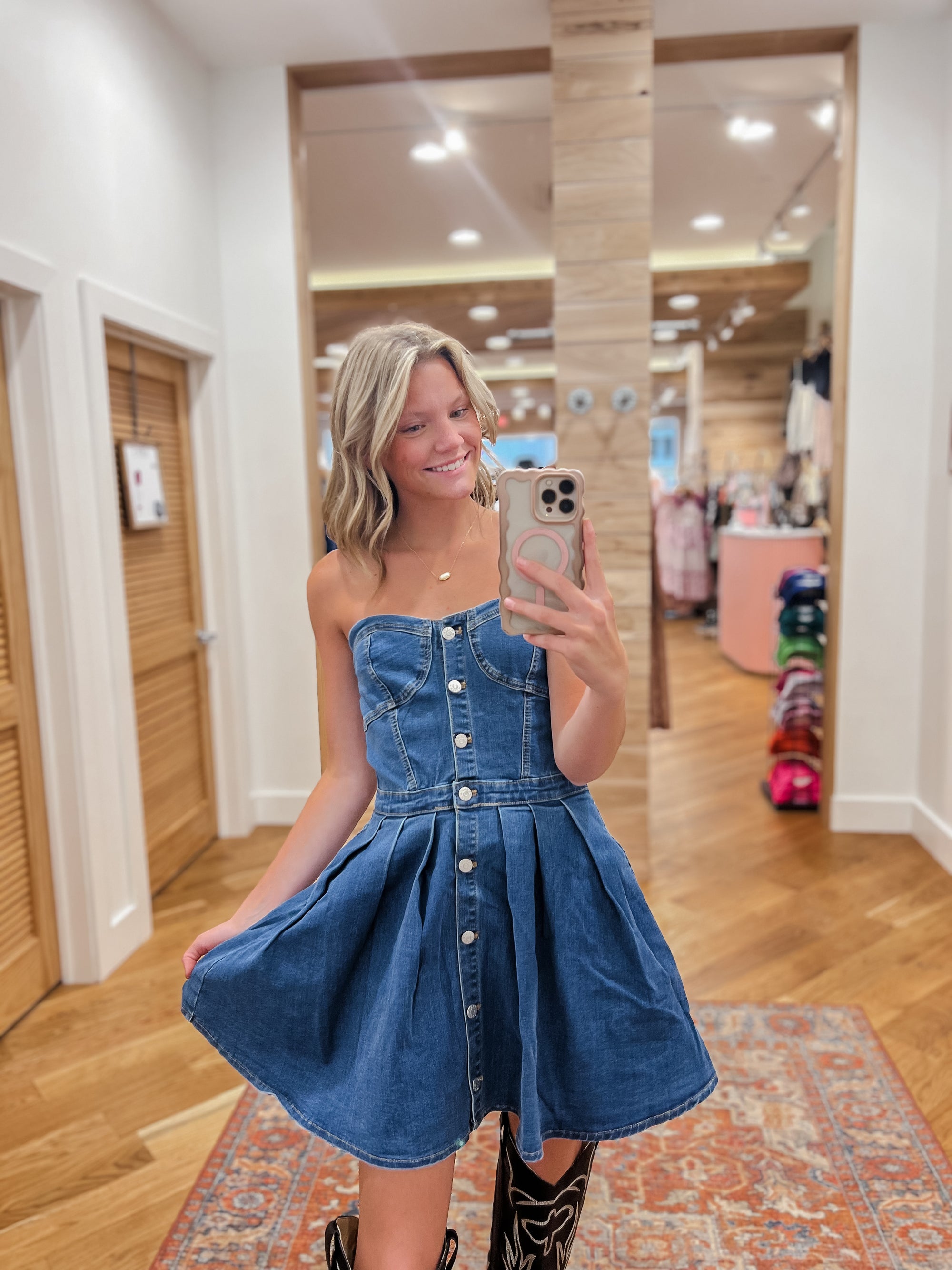 Miu Denim Darling Dress