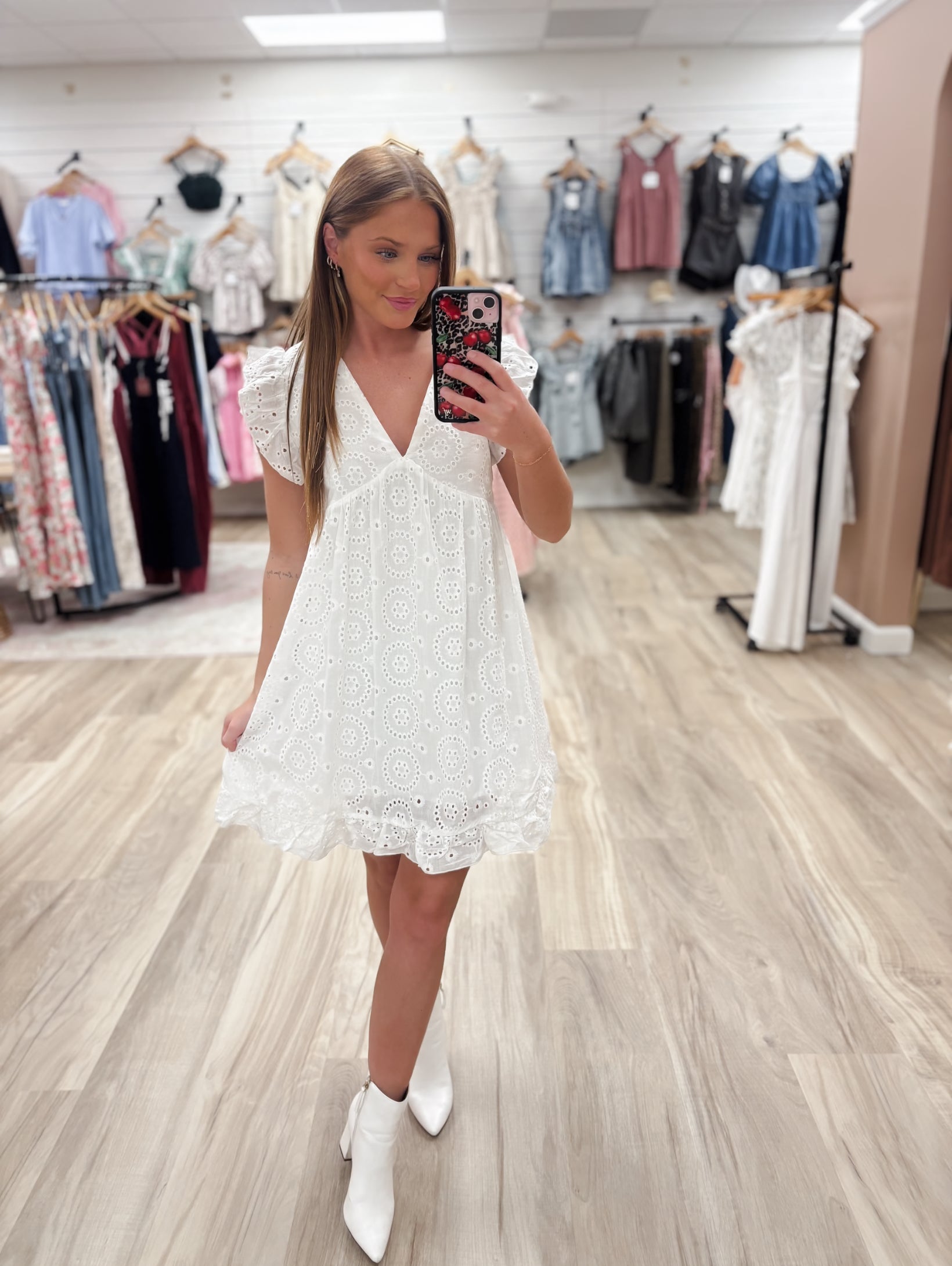 Charm Me White  Mini Dress