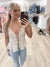 Chiffon Sleeveless Cami Champagne Top