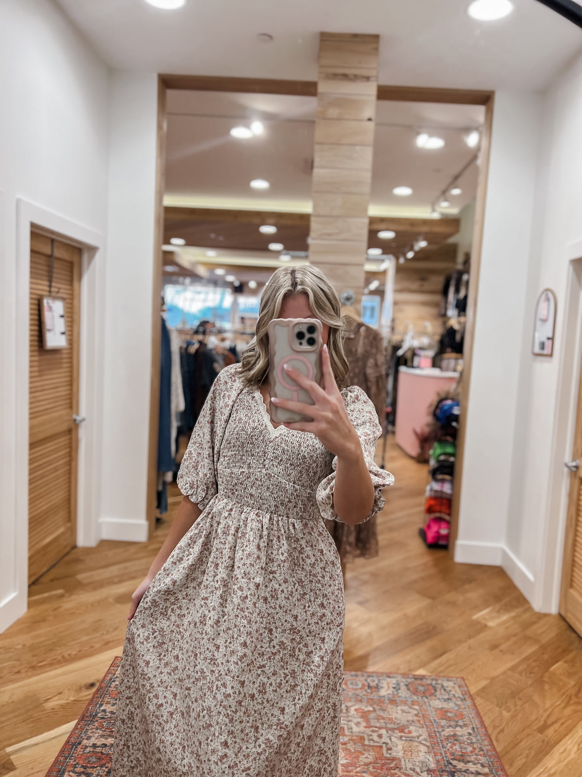 Autumn Rose Midi Dress