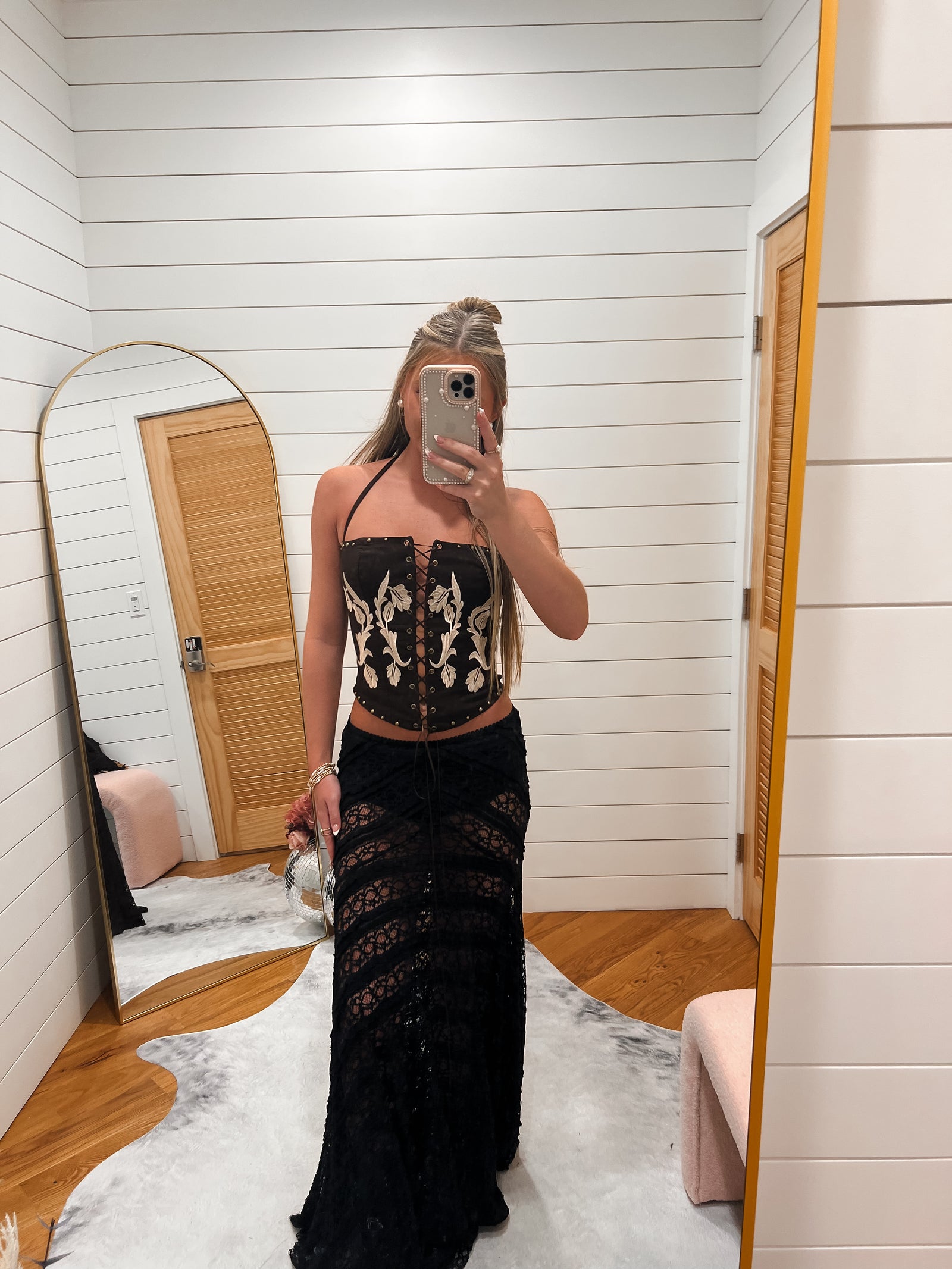 Midnight Muse Lace Maxi Skirt