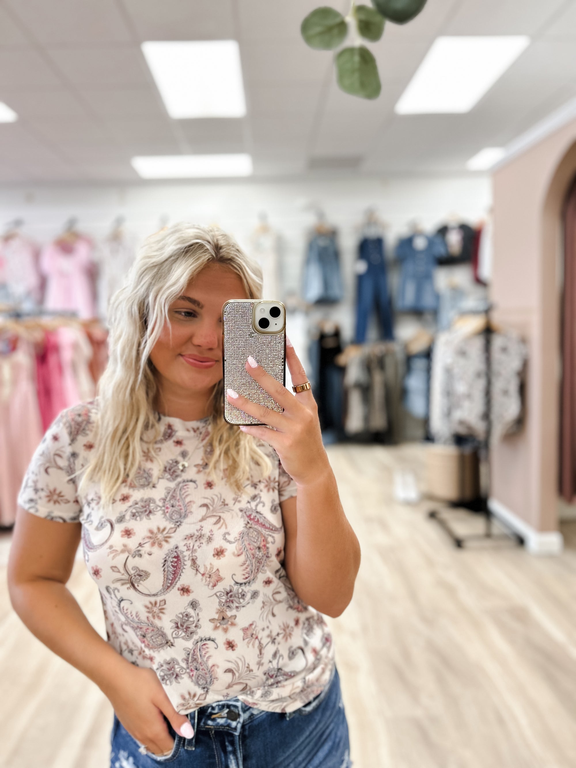 Paisley Rodeo Mesh Top