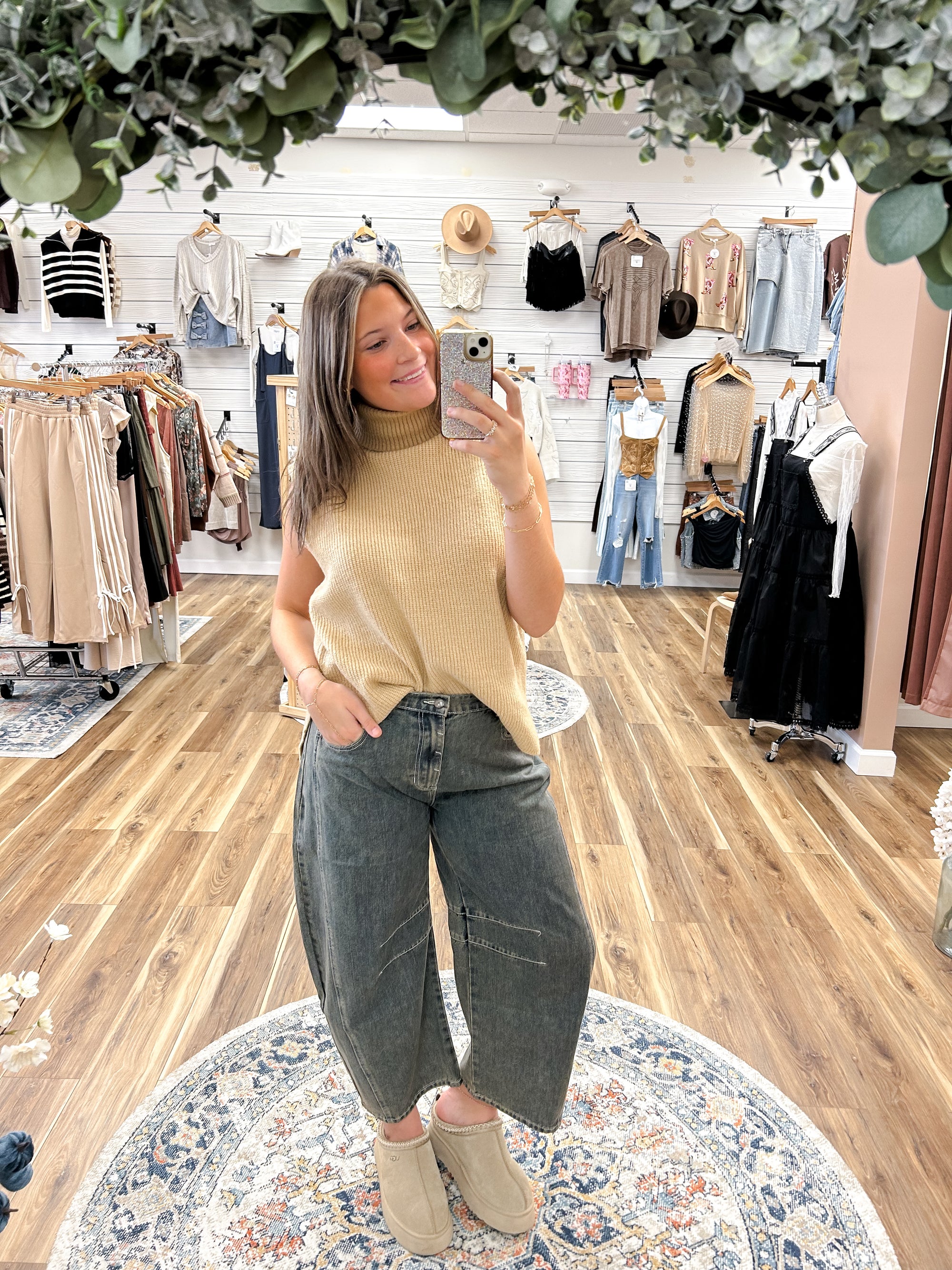 L Elise Barrel Baggy Jeans