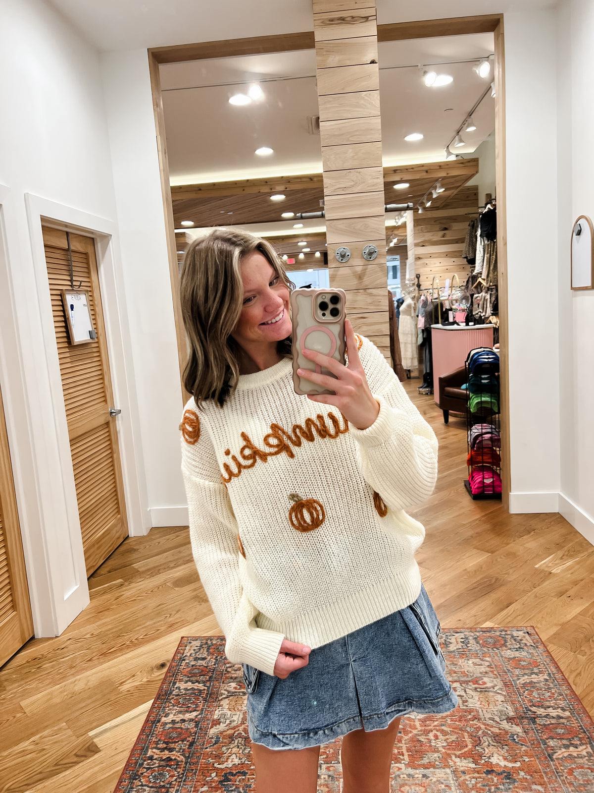 Pumpkin Kissed Cream Sweater