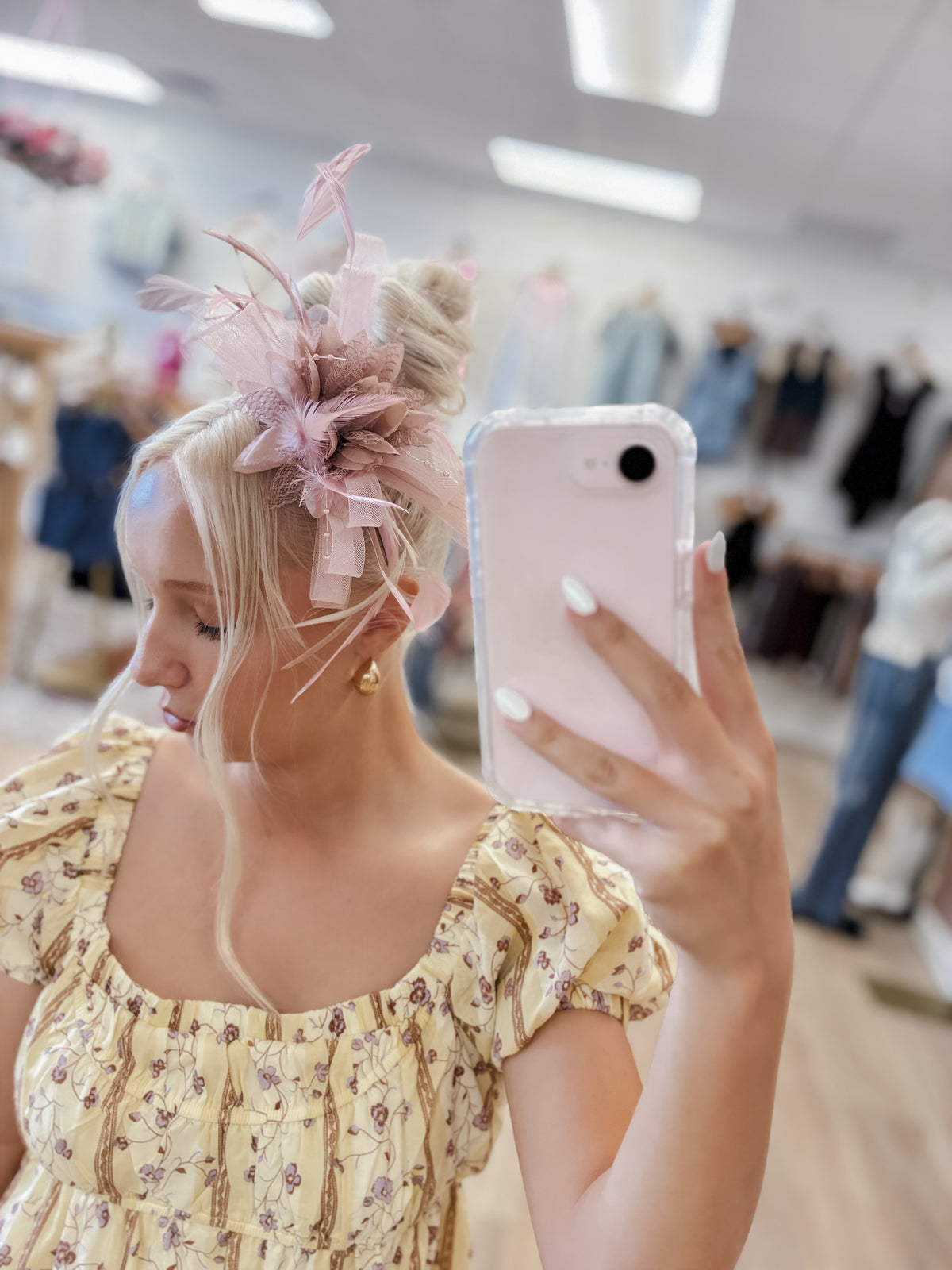 Derby Lily Fascinator Pink