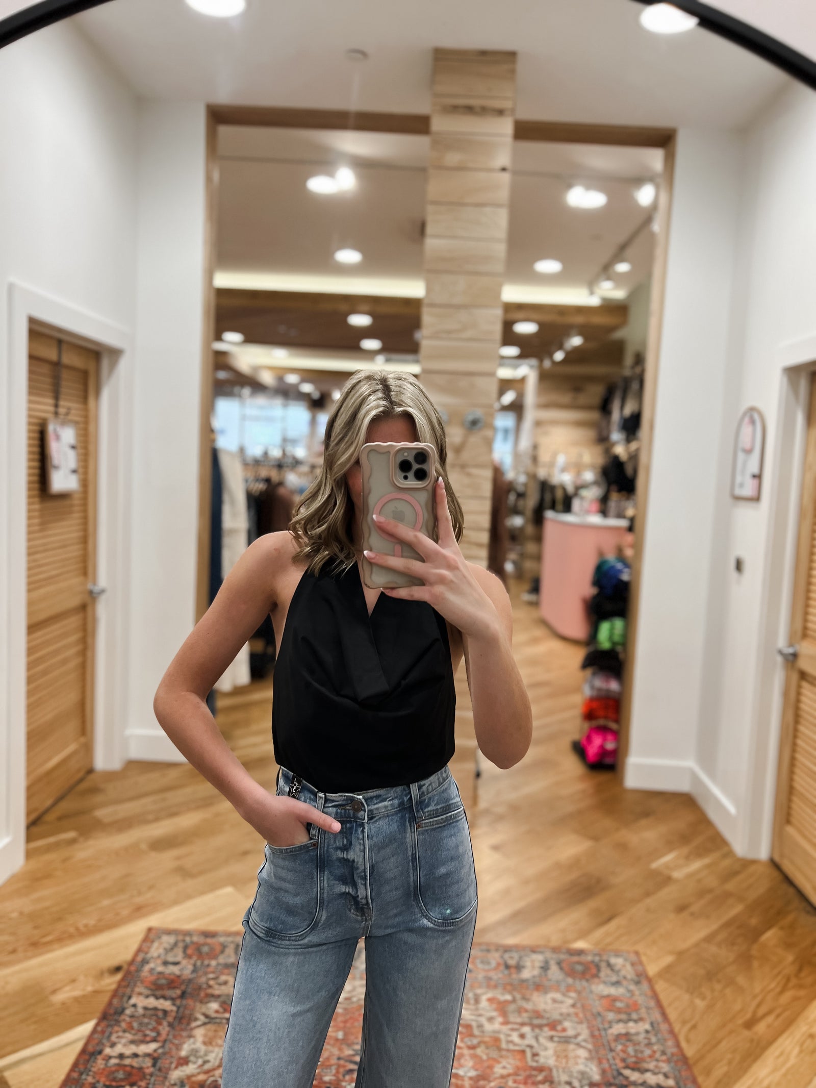 City Lights Black Halter Top