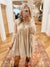 Boots and Buckles Babydoll Taupe Dress