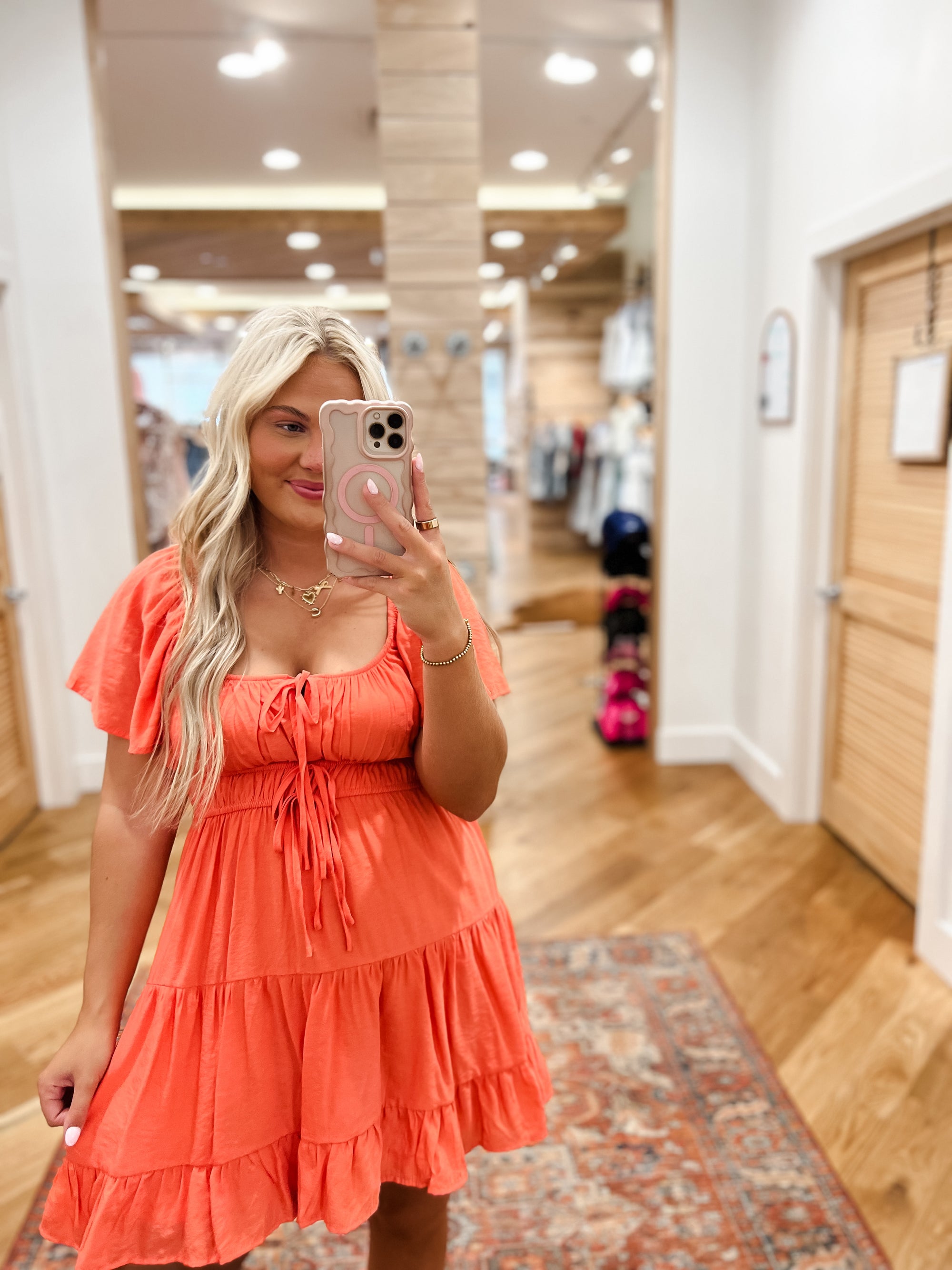 Dark Romance Coral Mini Dress