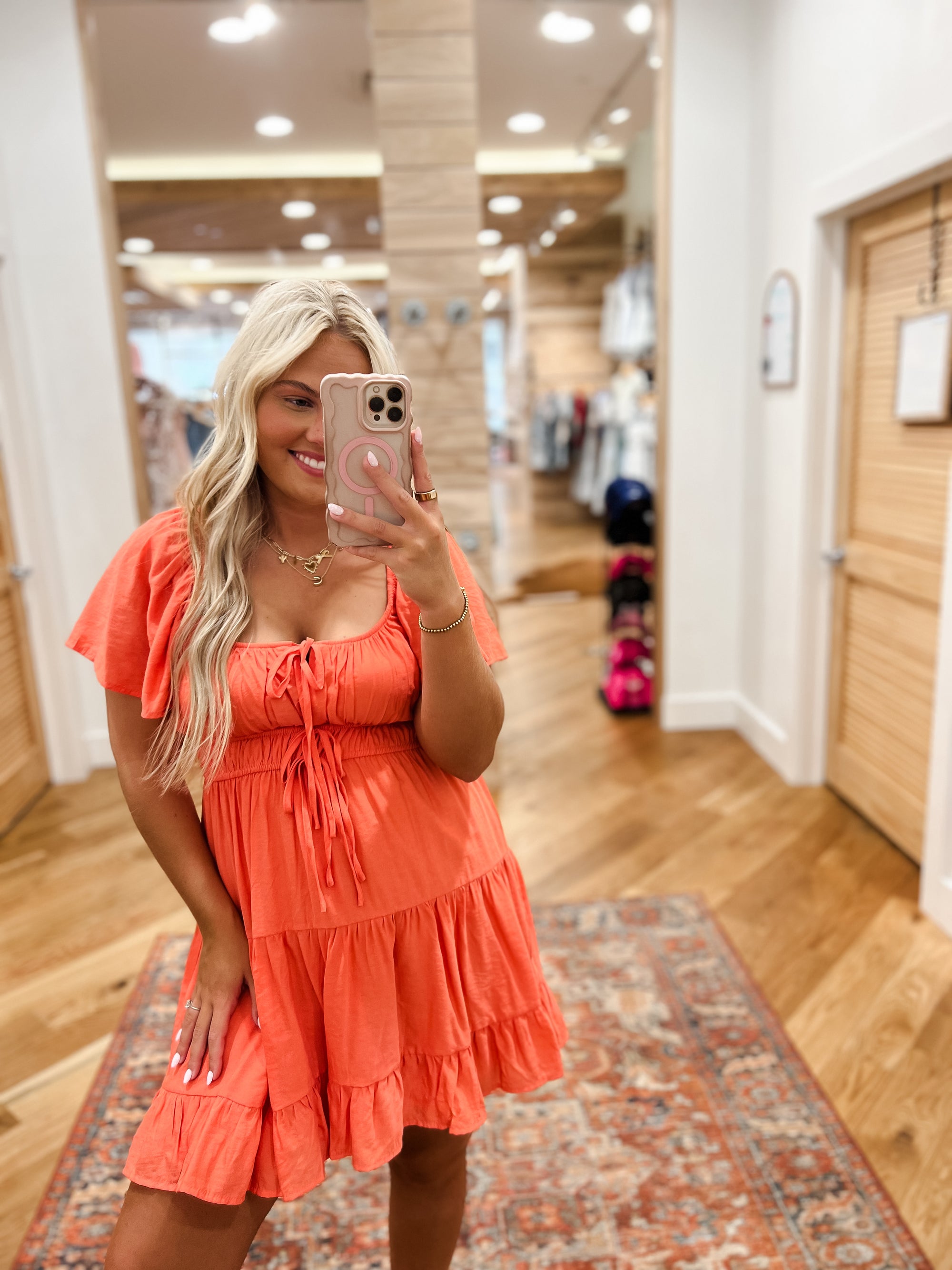 Dark Romance Coral Mini Dress