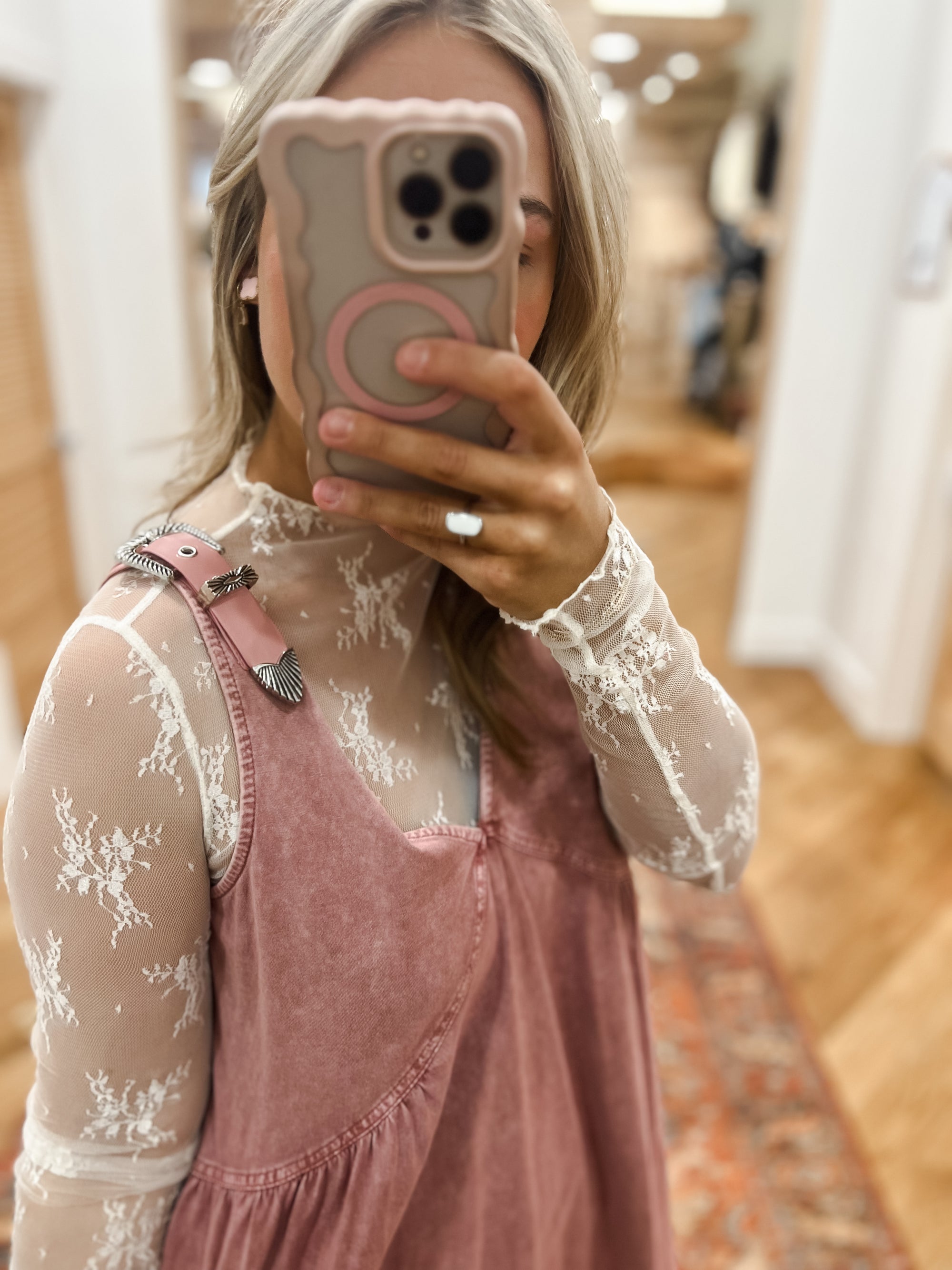 Boots and Buckles Babydoll Rose Dress