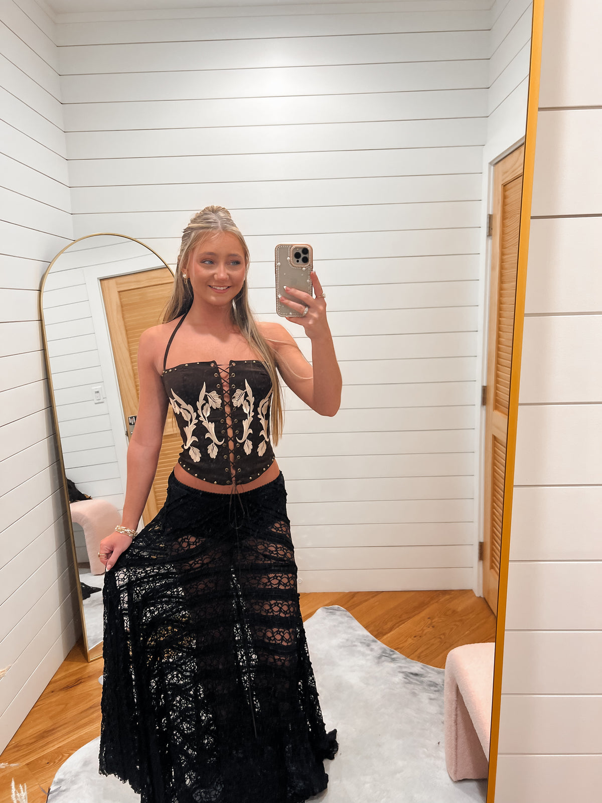 Brown Prairie Corset Top