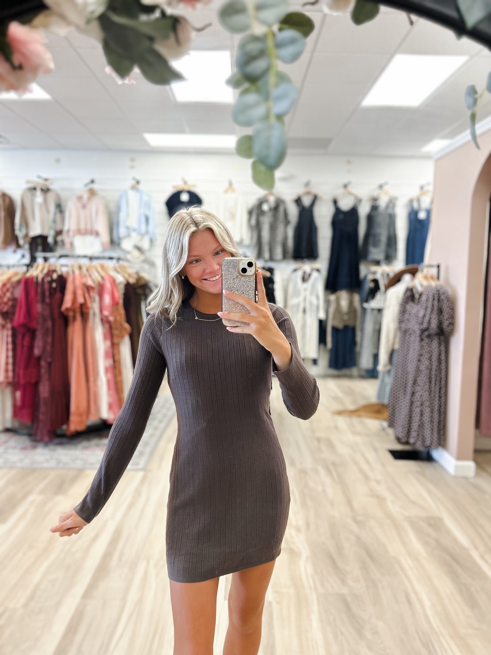 Maren Mocha Sweater Dress
