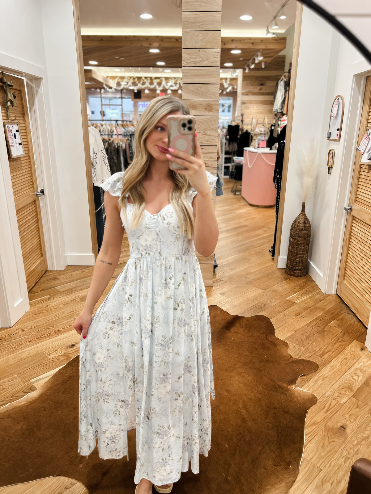 The Blue Whispering Flower Dress