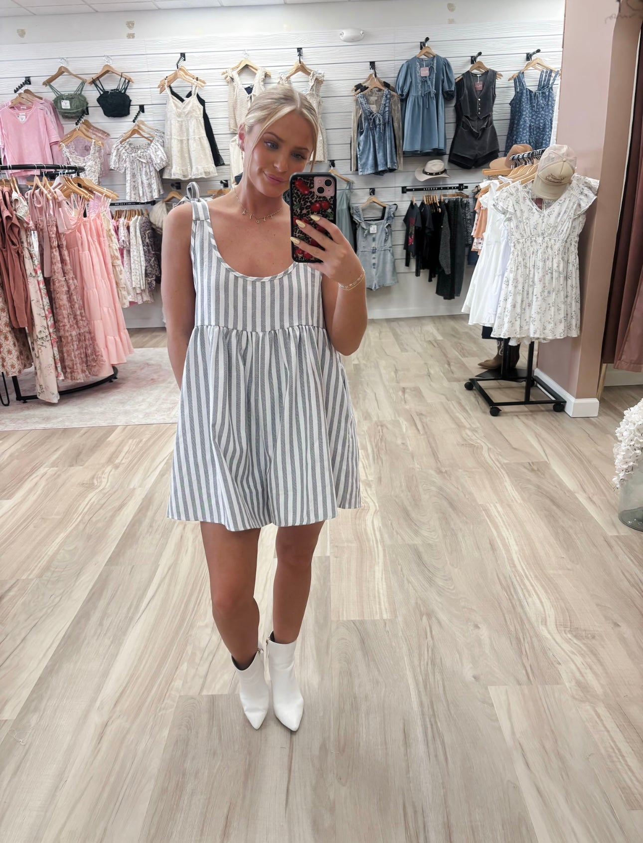 Stripped Bow Tie Romper