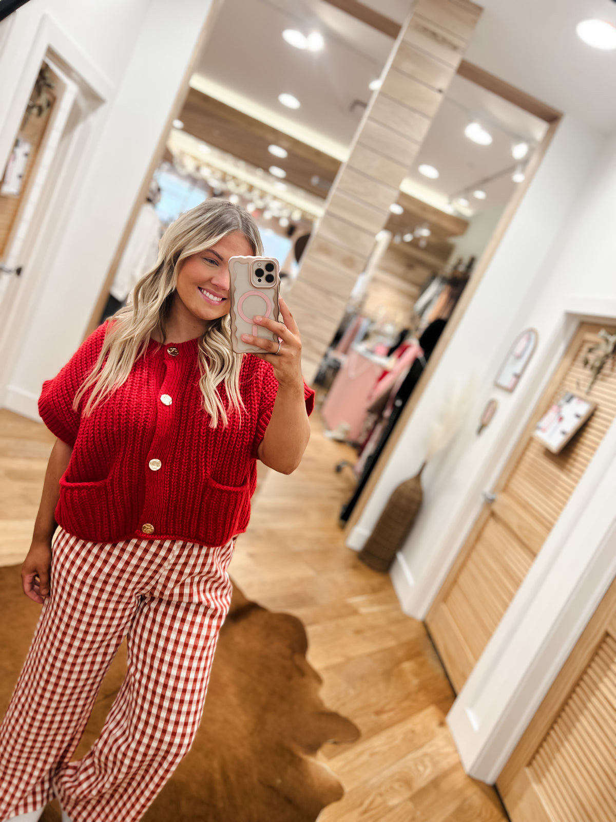 Crimson Golden Touch Cardigan