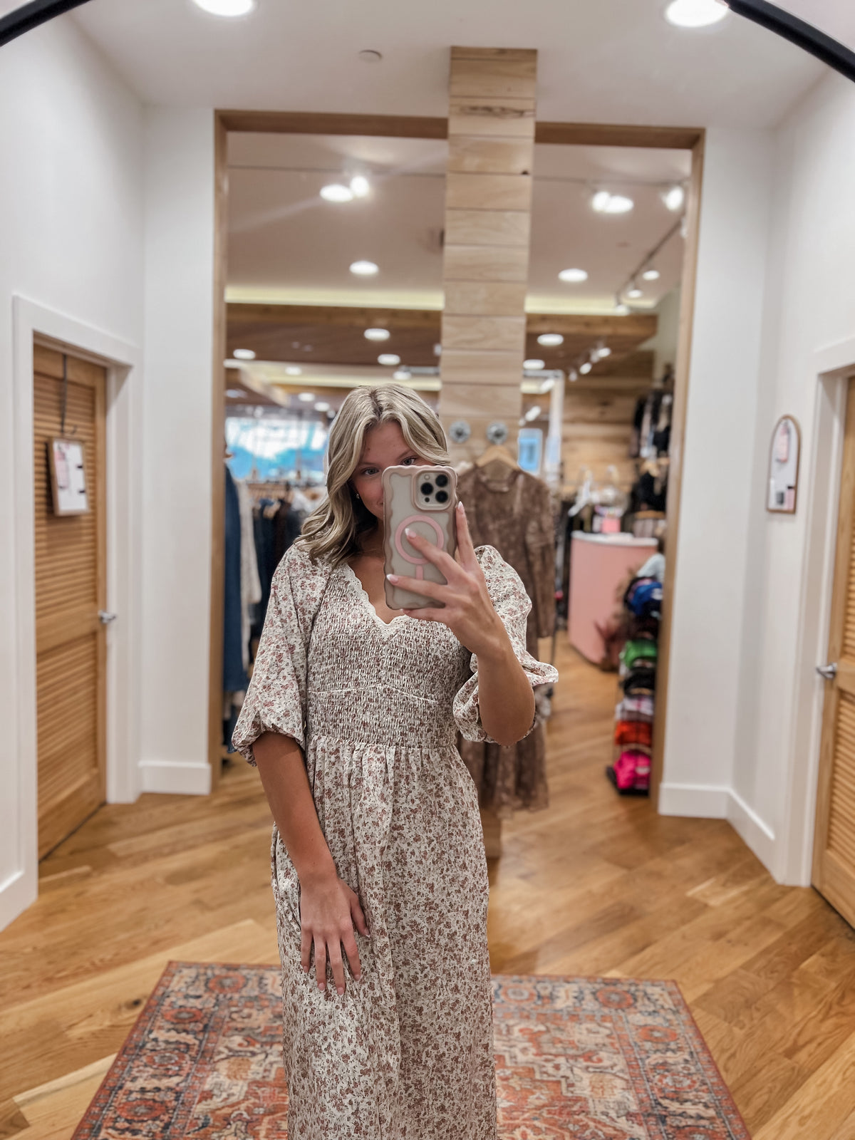 Autumn Rose Midi Dress