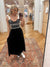 Upgrade your wardrobe with the Tied Intentions Black Maxi Dress! This stunning maxi dress features a flattering sweetheart neckline and sleeveless design, perfect for any occasion. The ribbon tie strap and smocked bodice with embroidery detail add a charming touch, while the contrast detailing adds a pop of style. Made with a soft and lightweight rayon-nylon blend shell and fully lined with 100% polyester, this dress will keep you comfortable and stylish all day long. Boutique style Ashland, Kentucky 