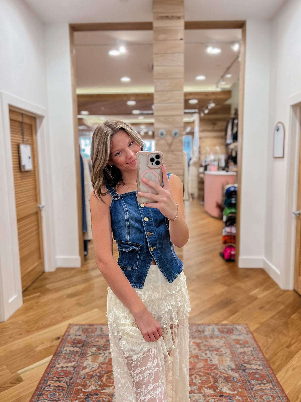 Lace Tiered Maxi Skirt