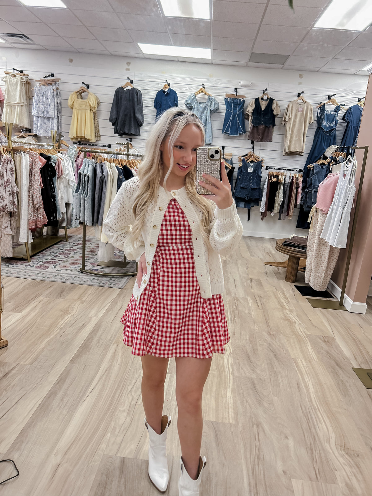 The Red Sweet Berry Picnic Dress