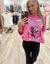 Wild Hearts Magenta Oversized Mineral Graphic Tee