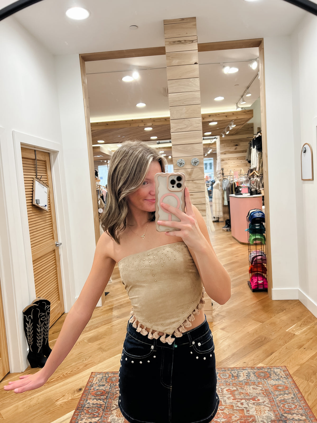 Frontier Fringe Tied Top