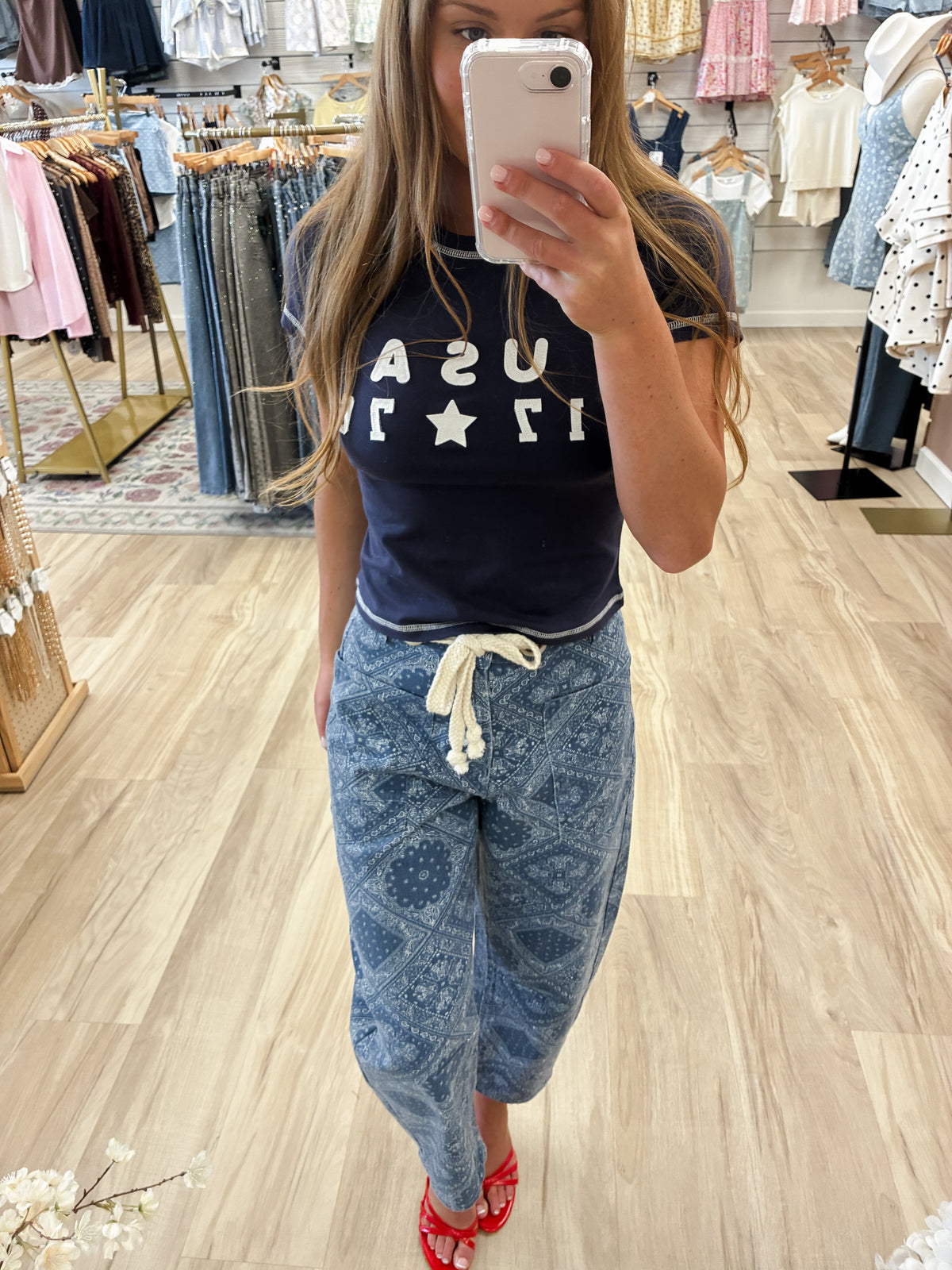 The Navy Liberty Star 1776 Tee