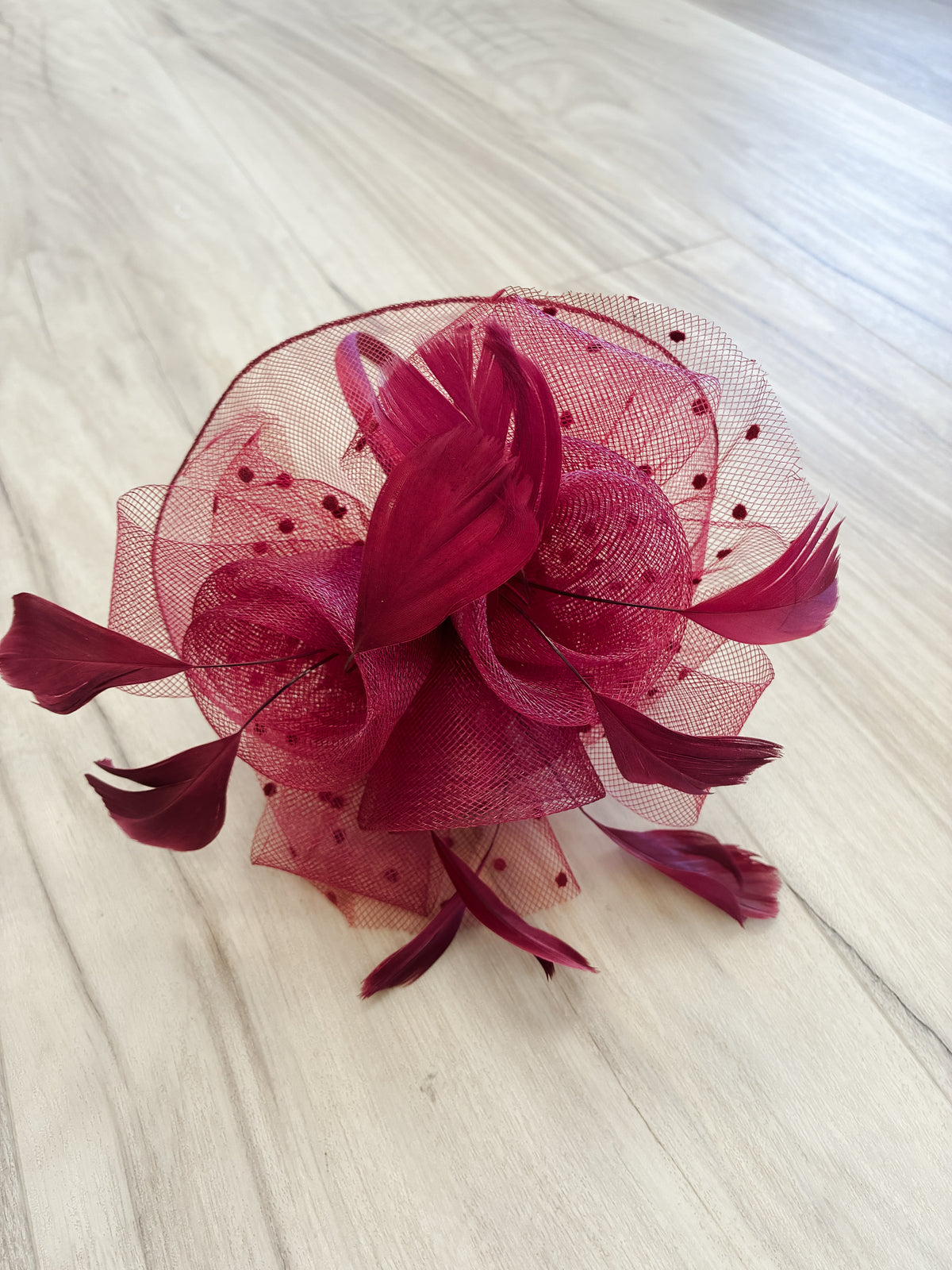 Derby Garden Fascinator Burgundy