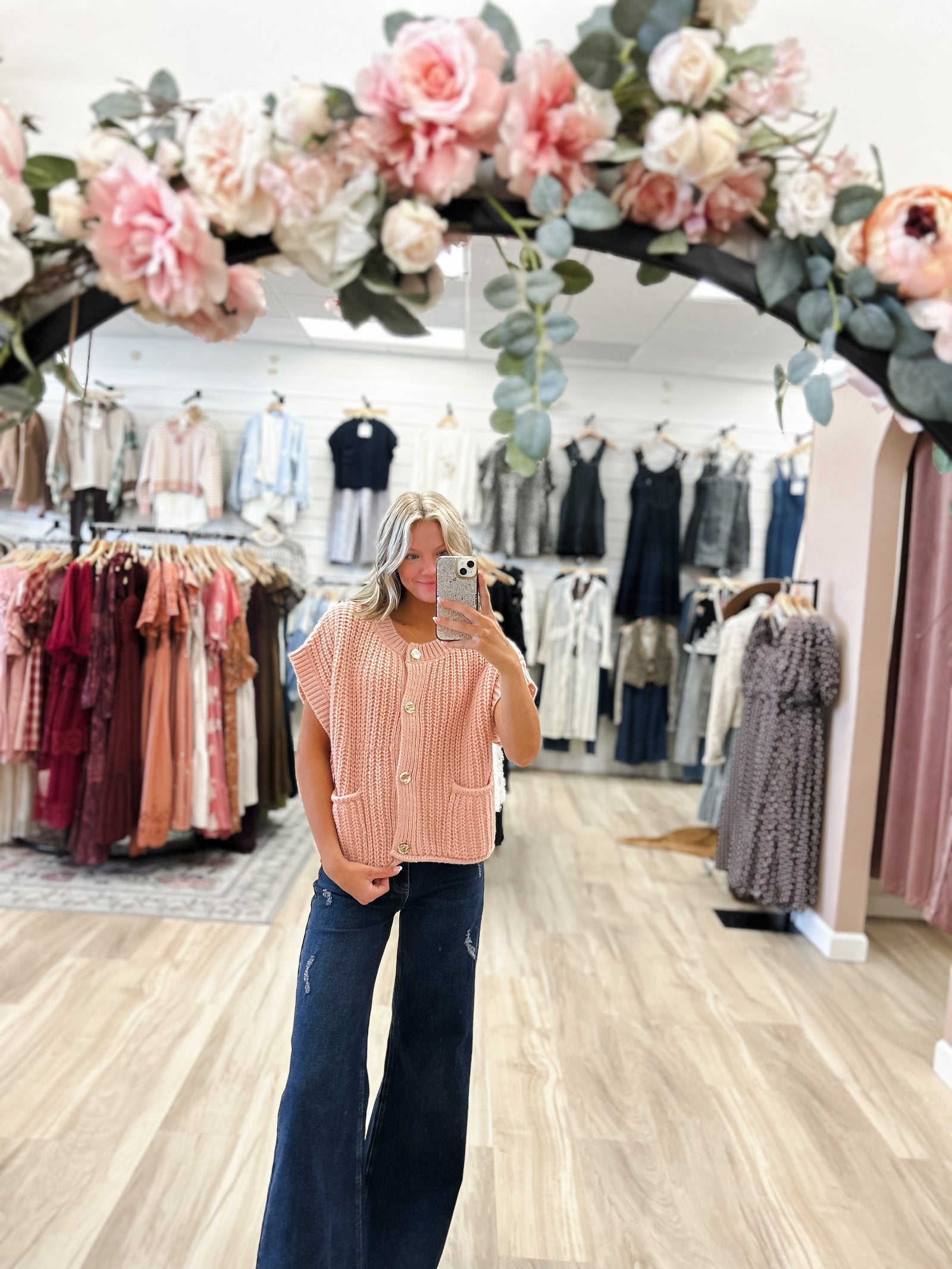Pink Golden Touch Cardigan