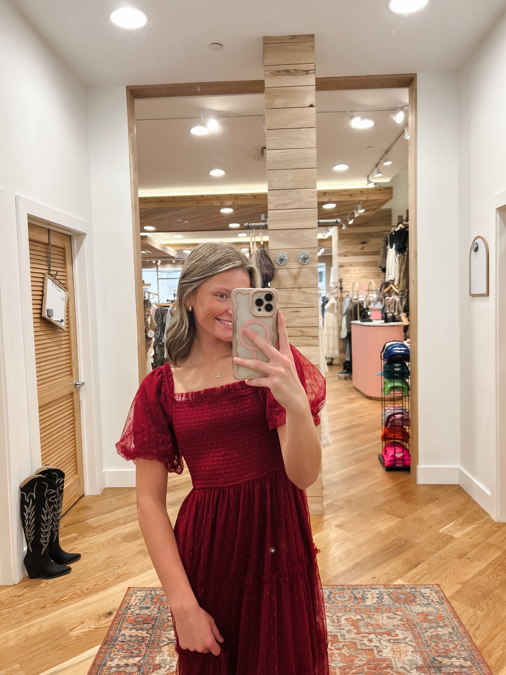 The Camilla Red Midi Dress