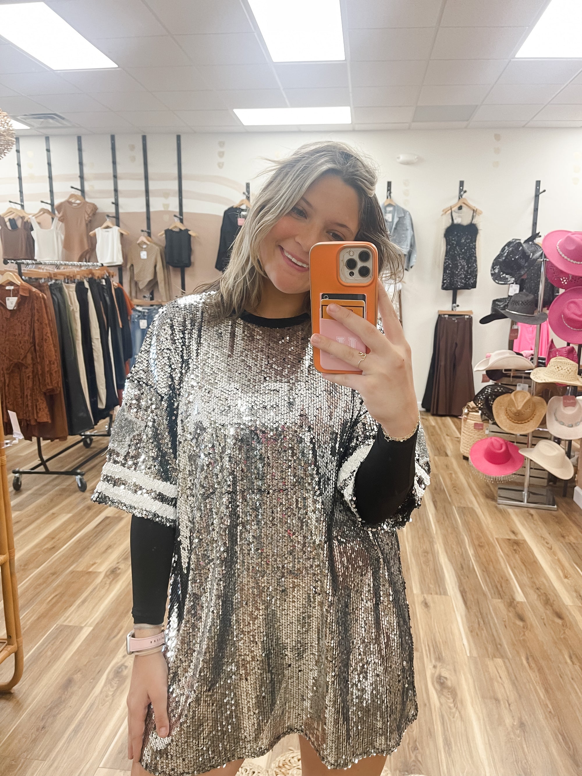 Sequin Game Day Tshirt Dress