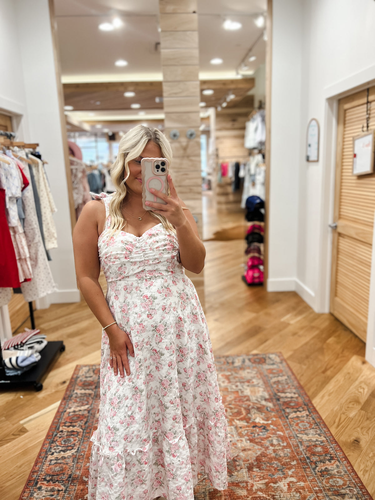 Tatum Floral Pink Maxi Dress