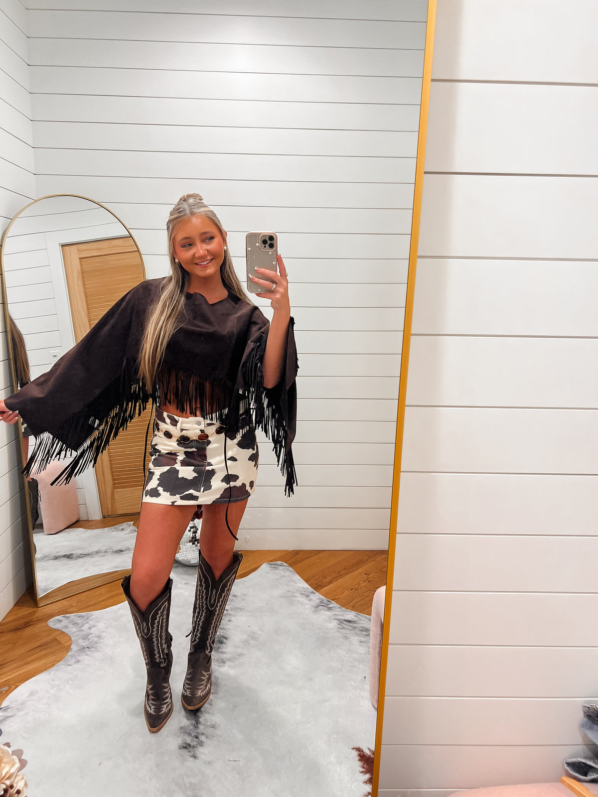 Midnight Brown Maverick Fringe Top
